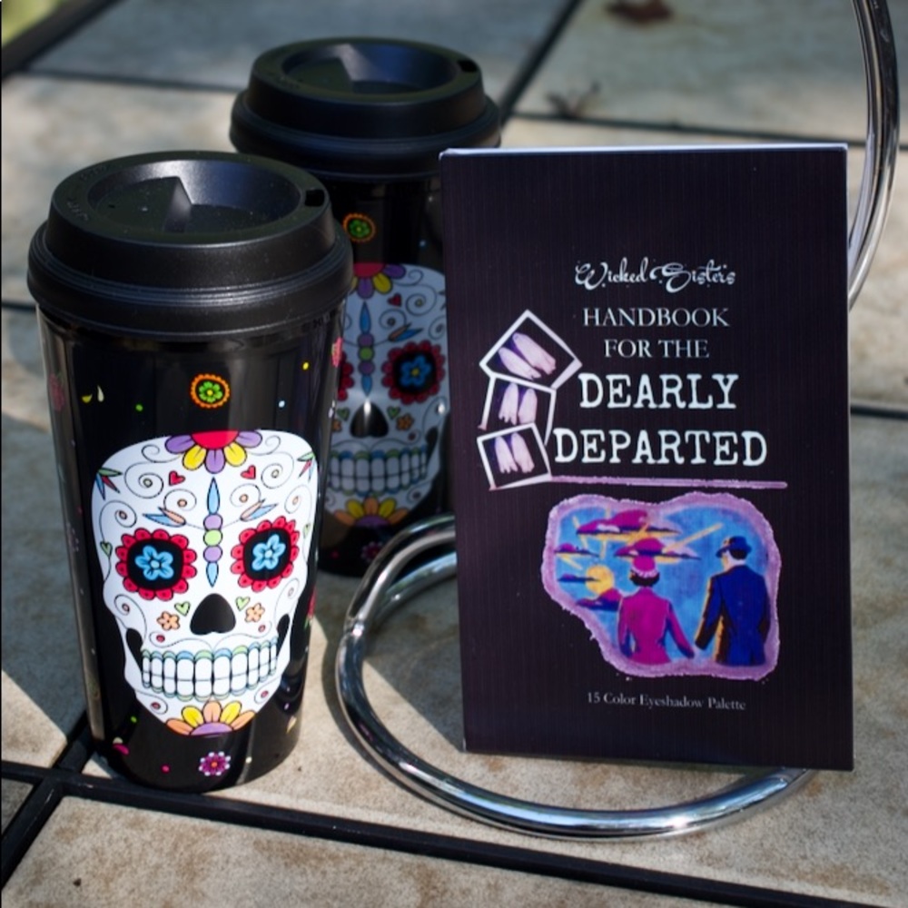 Wicked Sister’s HandBook for The Dearly Departed Eye Palette w/ Sugar Skull Mugs